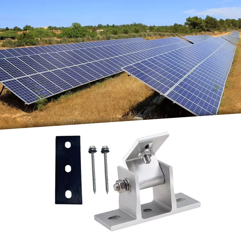 ALLOET Solar Panel Montage Halterungen Set für Flachdächer mit einstellbarem Winkel von 15 bis 30 Grad, Bohrfreie Solar Panel Rack Halterung - Bild 4