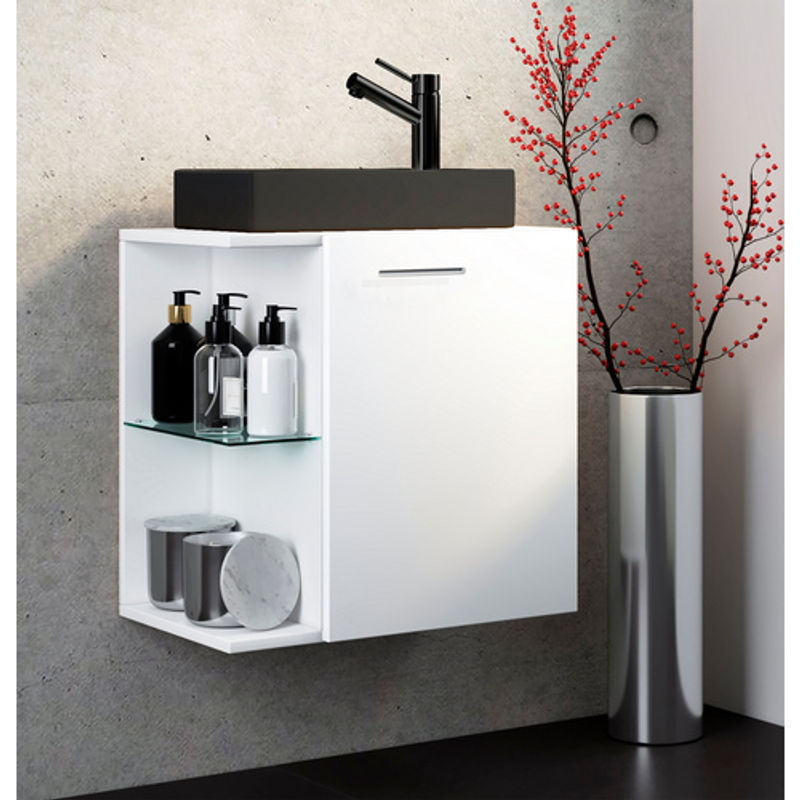 VCM Gäste-Waschplatz Hausa in Weiss, B/H/T: 52 x 63 x 34 cm - Bild 2
