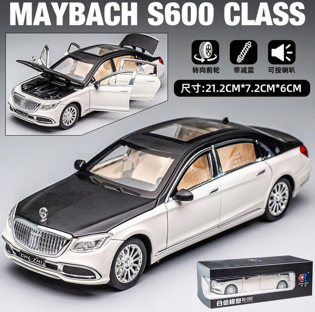 Linyi toy car Mercedes Benz Maybach S600, Automodell, 1:24, Metall, ab 14 Jahren - Bild 1