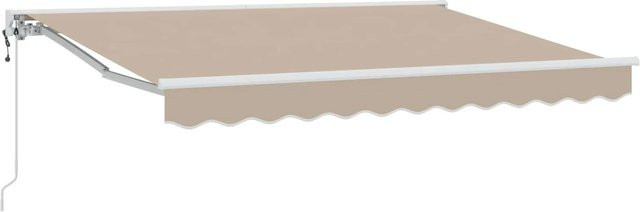 vidaXL Elektrische Ausziehbare Markise Beige mit Fernbedienung, B/T: 350 x 250 cm - Bild 1