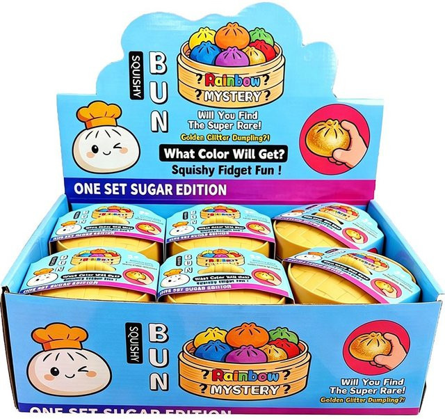 Blasen spuckende Teigtaschen-Glitzer-Teigtaschen-Squishy, 1-6 Stück, mit Box, Sensorisches Quetschspielzeug zur Stressbewältigung - Bild 1
