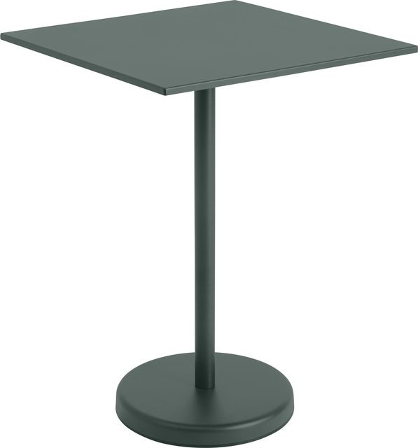 Muuto Linear Steel Tisch Quadratisch Grün Matt für den Außenbereich - Bild 1