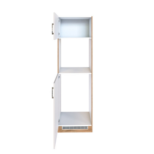 HELD MÖBEL Kombinierter Backofen-Kühlumbauschrank Bologna in Weiss, B/T/H: 60 x 60 x 200 cm - Bild 1