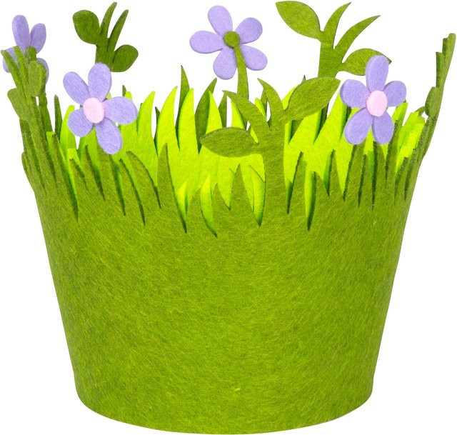 Viva Domo Filz-Blumentopf in Grün für Tischdekorationen - Bild 1