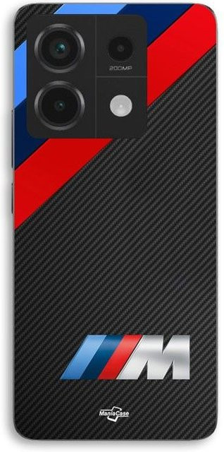 MANIACASE Handyhülle für Xiaomi Redmi Note 13 Pro 5G aus Silikon TPU mit BMW M Power Logo in Schwarz - Bild 1