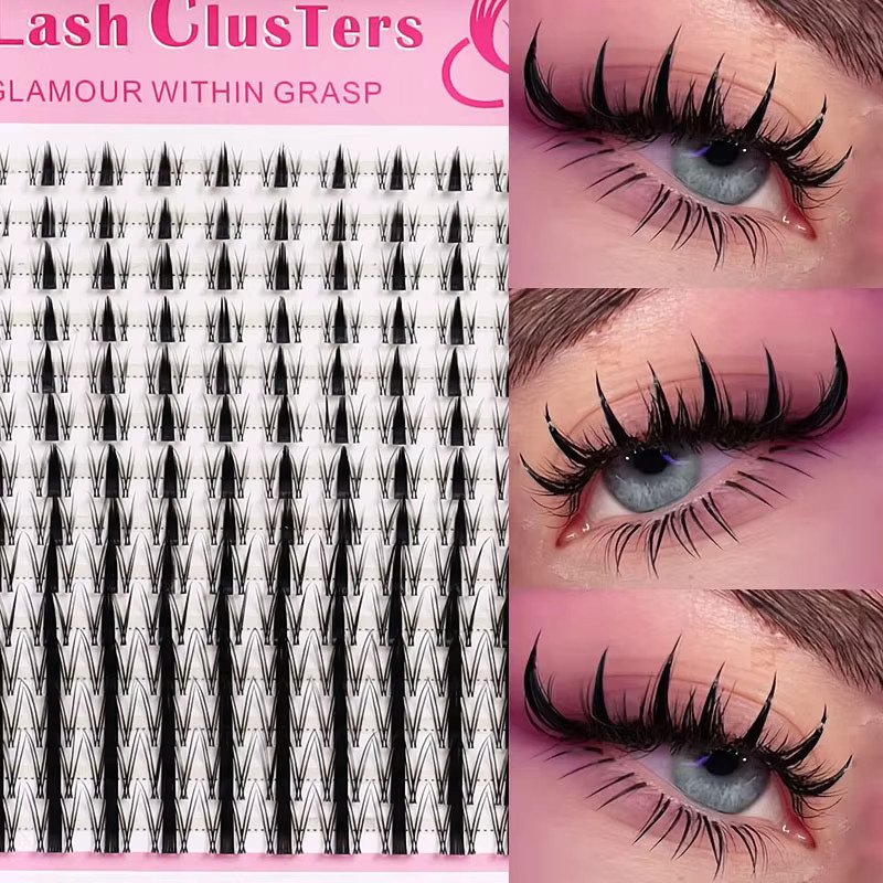 Fairy Eyelash Clusters, Black, 140 Stück, 8-16 mm, Unisex - Bild 4