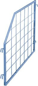 VARIOfit Palettenaufsatz Trenngitter schräg in Blau, Tiefe: 75 cm, Nutzhöhe: 160 cm / 80 cm - Bild 1