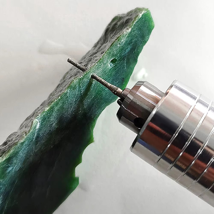 DAZZLEEX 5er Set diamantbeschichtete Bohrer mit 2,35 mm Schaft für Glas, Jade und Bernstein in Silber - Bild 3
