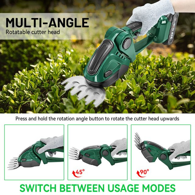 2-in-1 Elektrischer Trimmer und Heckenschere für Makita LXT Akkus, kabelloses Elektrowerkzeug in Grün - Bild 1