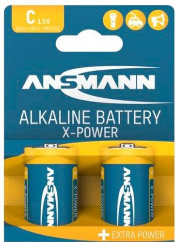 Ansmann X-Power Alkaline Batterien Baby C / LR14, 2er Pack, 1.5V - Bild 1
