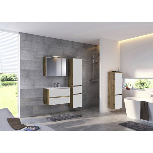 HELD MÖBEL Waschtisch Lucca in Weiss, modern und wandmontiert, B/H/T: 100 x 54 x 47 cm - Bild 2