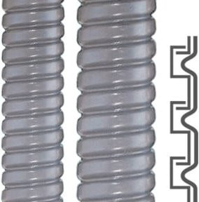 flexa Metallschutzschlauch SPR-PVC-AS flüssigkeitsdicht grau - Bild 1