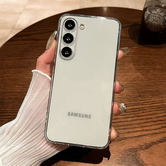 Kristall-Silikon-Soft-Case für Samsung Galaxy S25 S24 S23 S22 S21 S20 FE und S25 Plus, ultradünne transparente Handyhülle mit 25-Kanten-Design - Bild 1