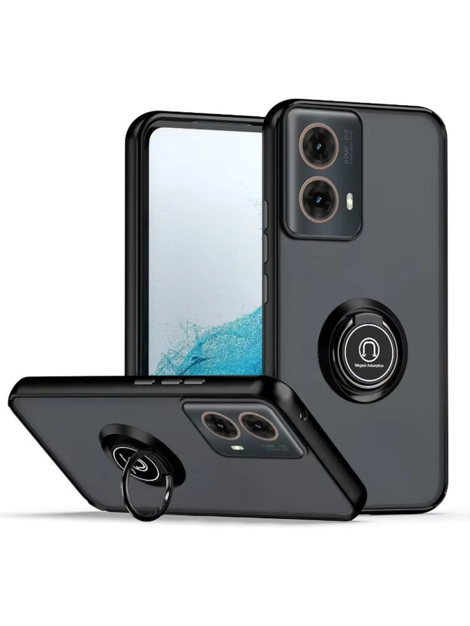 Magnetische Schutzhülle für Motorola G86, G56 und Edge 60 Pro Fusion in Blau mit 360 Grad drehbarer Halterung und mattem Finish - Bild 7