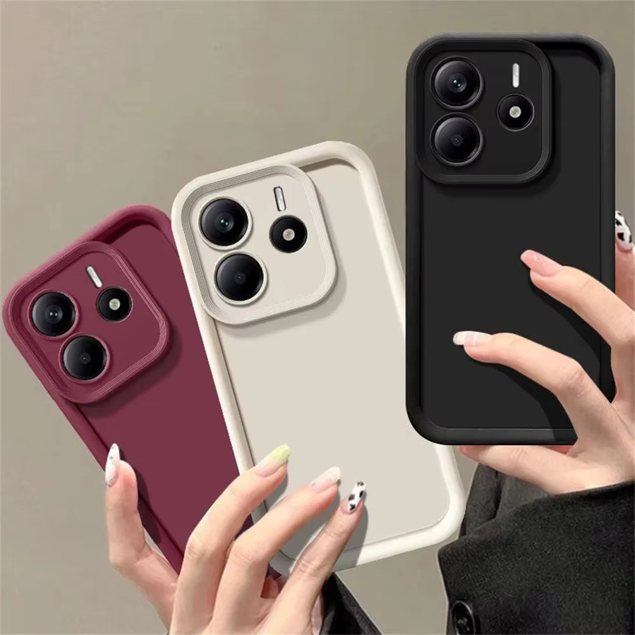 Silikon Schutzhülle für Xiaomi Redmi Note 14 4G und 5G in Schwarz - Bild 1