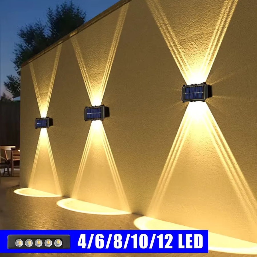 Heinast Solar-LED-Wandleuchte in Schwarz, wasserdichte Außenbeleuchtung mit Dämmerungssensor für Garten und Terrasse, Up-and-Down-Licht in Warmweiß - Bild 7