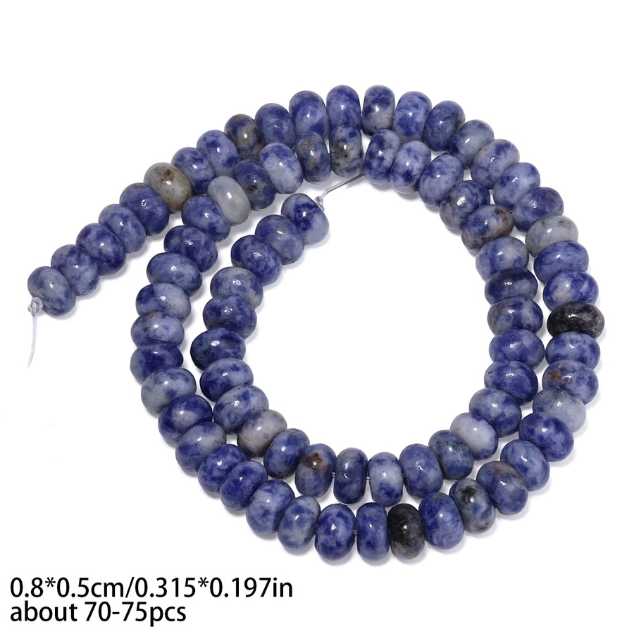 xilitata Perlen Blue Dot Jasper, 5x8mm, 15'' - Bild 4