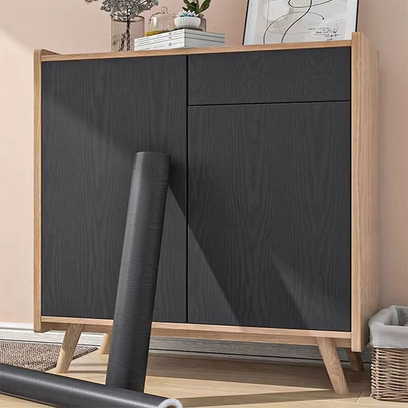 Selbstklebende Wandtapete in Holzoptik von ctzsoop, Farbe Braun, Breite: 40 cm, Öl- und Schimmelresistent - Bild 3