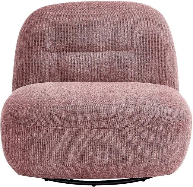 Vente-unique Sessel Pozeti mit gerader Rückenlehne in Rosa, Stoff und Metallgestell, Höhe: 82 cm - Bild 1