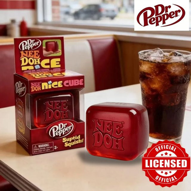 Dr Pepper NeeDoh Nice Cube, Squeeze-Fidget-Cube, Stressabbau-Spielzeug - Bild 1