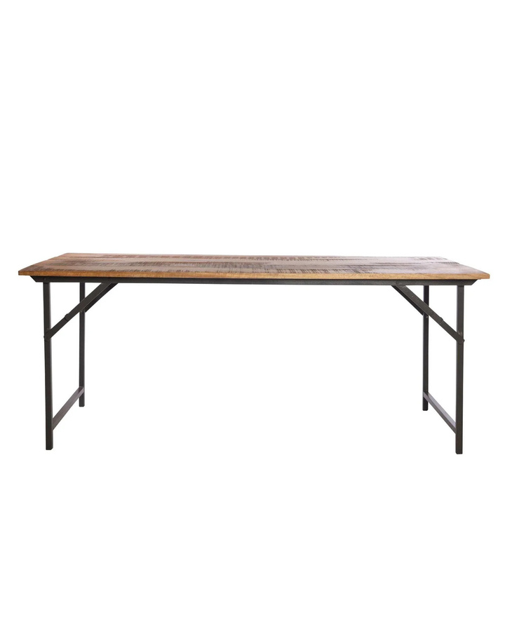House Doctor Esstisch Party aus Mangoholz in Natur Braun B: 180 cm, T: 80 cm, H: 74 cm - Bild 1