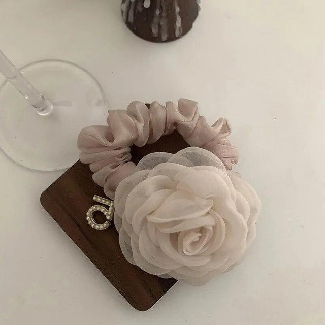 Haargummis Kamelien, Blumen, Damen und Mädchen - Bild 1