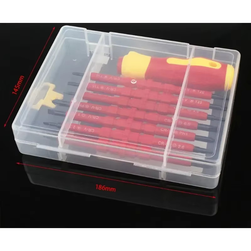 Skeyo Doppelendschraubendreher mit 7 austauschbaren Köpfen in Rot - Bild 2