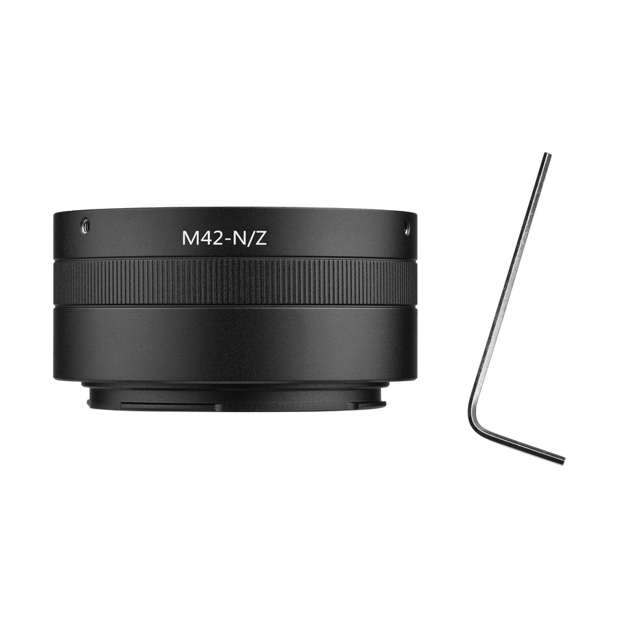 Andoer Manueller Objektiv-Adapterring M42 auf Nikon Z-Mount aus Aluminiumlegierung, Schwarz - Bild 3
