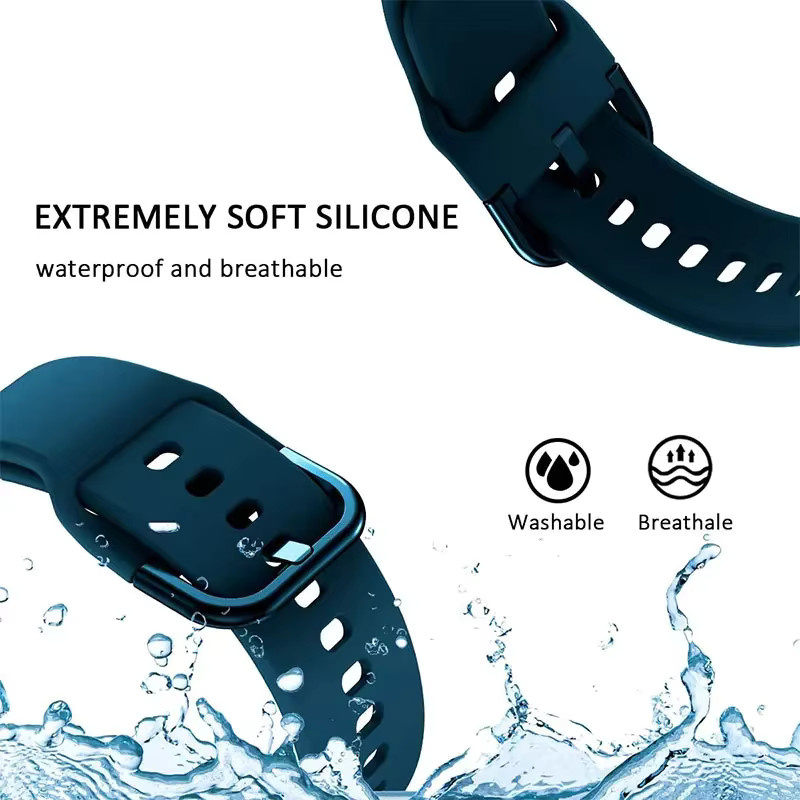 Amazfit Uhrenarmband Silikon, Schwarz - Bild 3