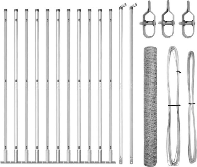 vidaXL Maschenzaun aus Stahl in Silber, B/H: 250 x 120 cm - Bild 1