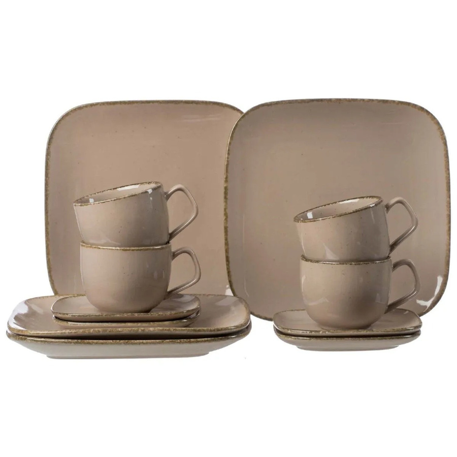 Ritzenhoff & Breker Casa Kaffeeservice 12-teilig aus Porzellan in Nougat und Beige - Bild 2