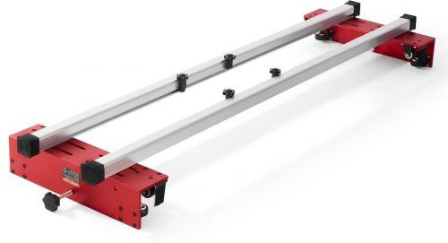 VEVOR Planfräsvorrichtung aus Aluminium in Rot, Tragbarer Frässchlitten zum Glätten von Holzplatten, DIY Router Sled für die Holzbearbeitung, Länge: 152,5 cm - Bild 1