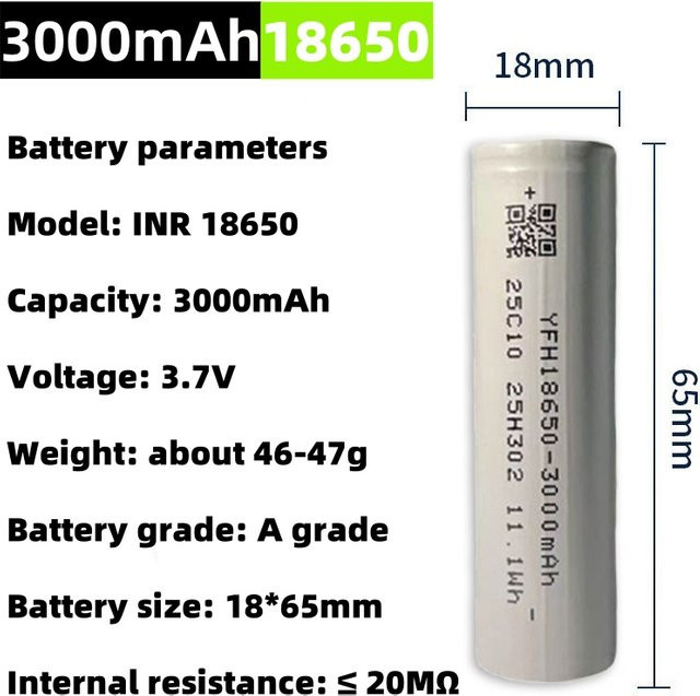 Roza Cinnie Li-Ion Pack 18650 Akku 3,7 V 3000 mAh - Bild 1