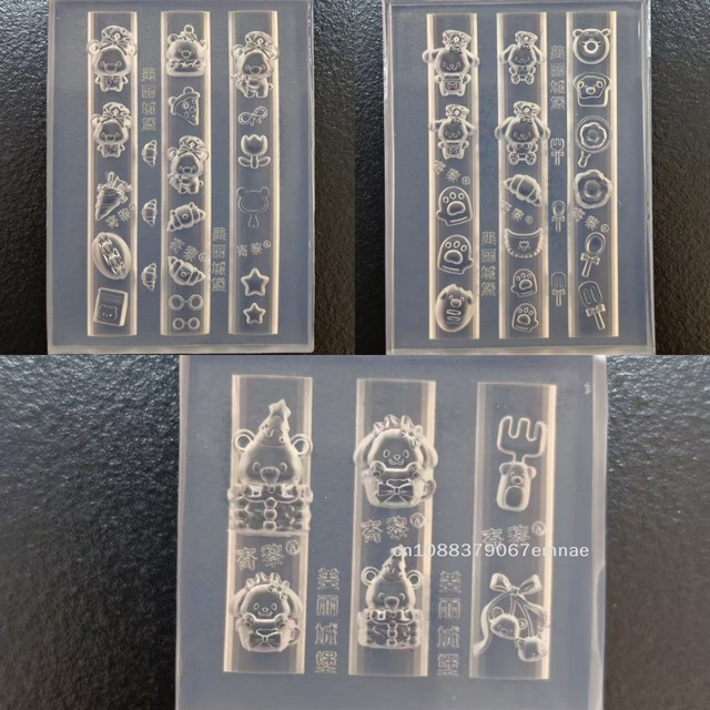 ZYAS 3D Silikon-Nagelform, Tier-Design, Transparent - Bild 1