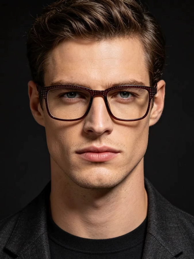 WEIPO Lesebrille, Unisex, Vollrand, quadratisch, braun - Bild 2