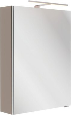 Fackelmann Spiegelschrank SBC mit LED-Beleuchtung und Soft-Close-Türen, Cubanit Grau, B/T/H: 50 x 15,3 x 68 cm - Bild 2