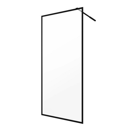 Marwell Duschwand aus Glas, schwarz, transparent, Höhe: 90 cm - Bild 3
