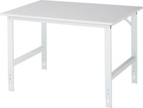 Rau ESD-Arbeitstisch Tom, manuell höhenverstellbar, grau, B/T/H: 125 x 100 x 76-108 cm - Bild 1