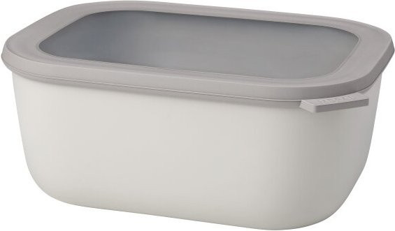 Mepal Cirqula Multischüssel rechteckig Nordic White 3000 ml mit luftdichtem Verschluss - Bild 1