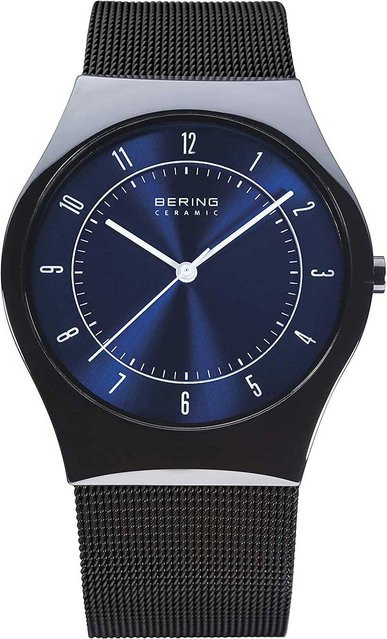 Bering Herrenuhr, Quarz, Keramik, Edelstahl, Blau, 39 mm, 3 ATM - Bild 1
