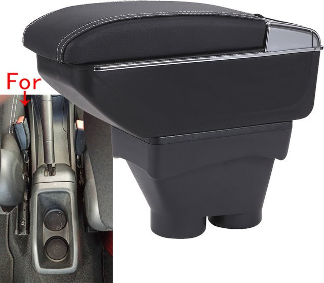 CNDI Armlehnenbox für Peugeot 208 (2012–2018) in Schwarz mit großem Aufbewahrungsraum und Aschenbecher - Bild 1