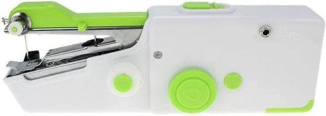 Tragbare elektrische Mini-Nähmaschine von Elegant Living House in Grün und Weiß für Handarbeiten und Reisen - Bild 1