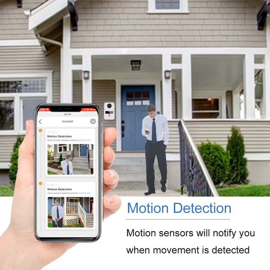 Asia-Teco Smart Doorbell-Kamera WLAN-IP-Video-Türklingel mit HD-Kamera und Tuya-App-Unterstützung sowie Alexa Echo Kompatibilität - Bild 5