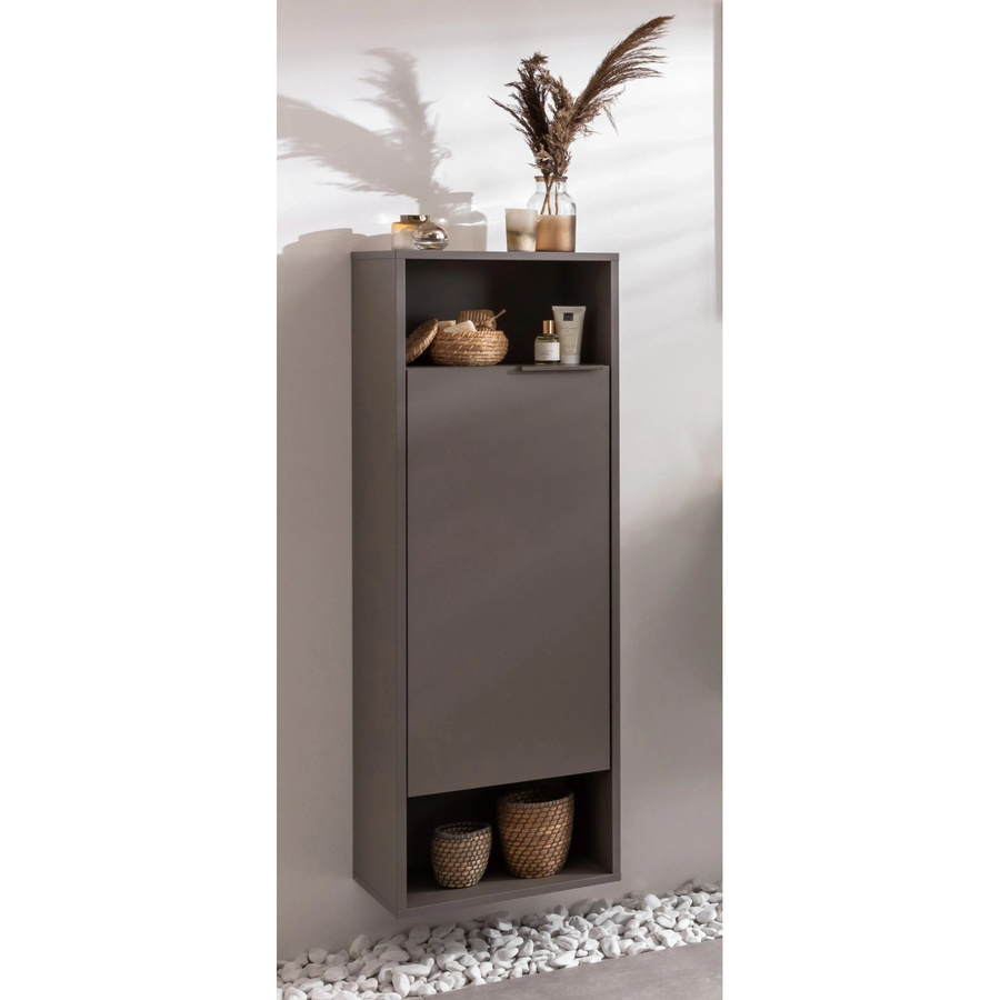 Fackelmann Midischrank B.Paris für das Badezimmer in Cubanit Grau, B/T/H: 40,2 x 32,0 x 125,7 cm - Bild 2