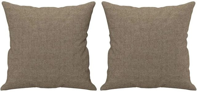 vidaXL Zierkissen Set aus Stoff in Taupe, 2 Stück, B/T/H: 40 x 40 x 40 cm - Bild 1