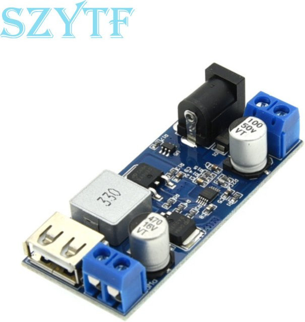 SZYTF DC 5A Step Down Buck Konverter Modul XY-3606 Blau 24V/12V zu 5V Stromversorgungs Platine - Bild 1