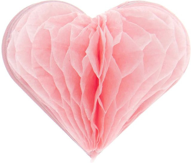 Rico Design Paper Poetry Wabenpapiersticker Herzen in Rosa, 1 Blatt - Bild 1