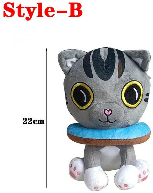 Yiran toy Katze Plüschtier, Schwarz Grau, ab 14 Jahren - Bild 1