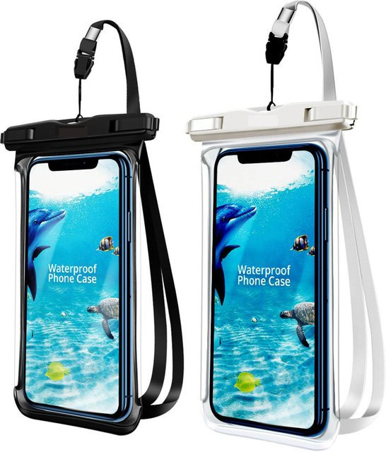 Wasserdichte Handyhülle als universelle Unterwassertasche für iPhone, Huawei, Samsung und Xiaomi in Schwarz - Bild 1