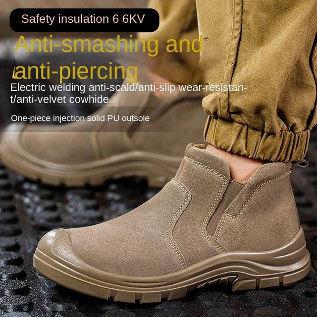 Avant-garde Arbeitsschuhe für Herren in Beige, durchtrittsicher und abriebfest mit Verbrühschutz und Hochtemperatur-Sicherheit, Größe 44 - Bild 1